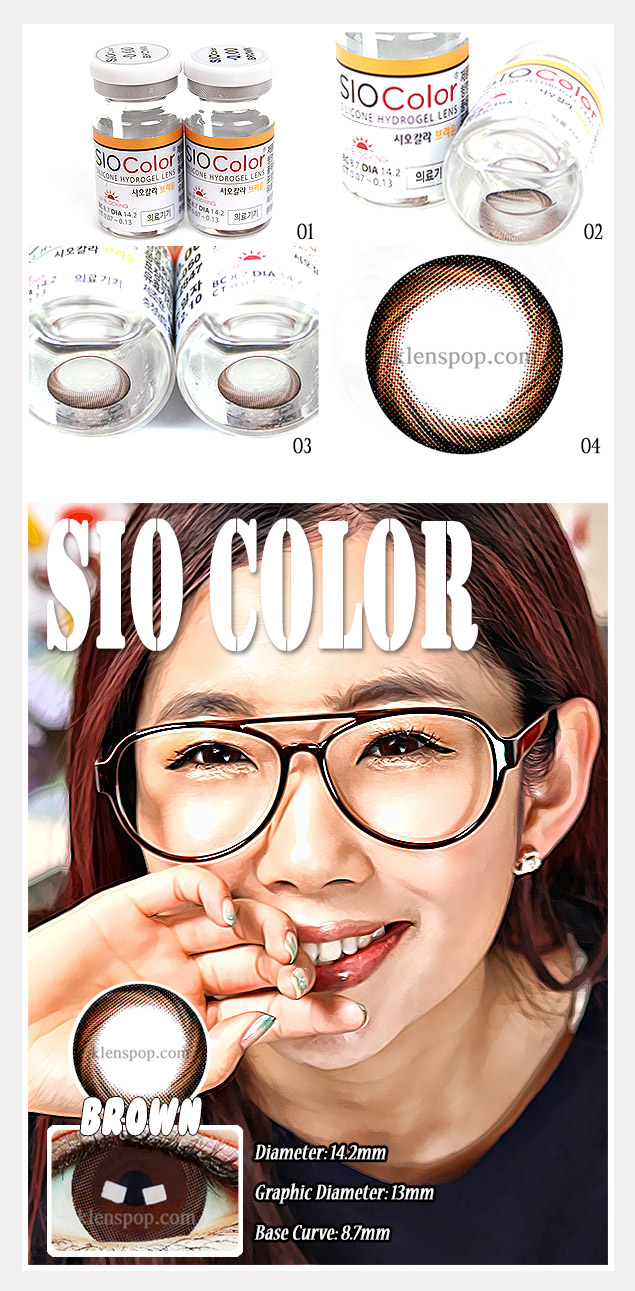 Description image of Sio Color Brown (2pcs) 6 Months Color Contacts